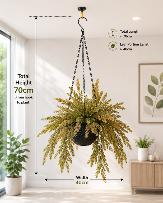 Artificial Hanging Fern Plant 70cm Aplant1331-1