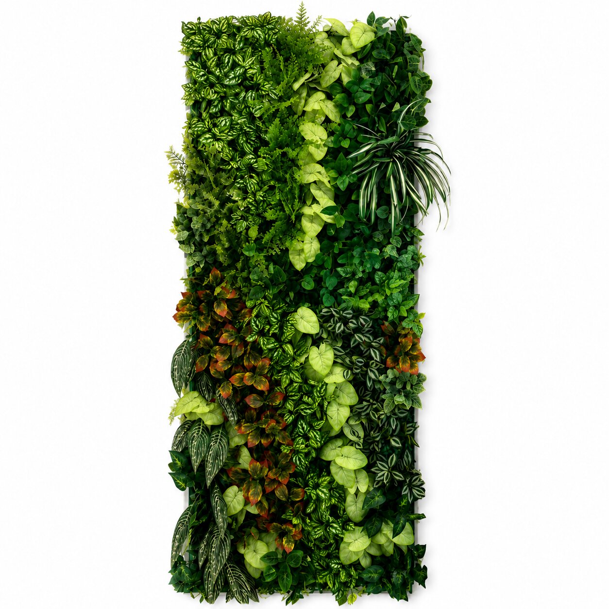 Premium Artificial Vertical Green Wall Grass Decoration – UV Treated | Lush Mixed Foliage Greenery Panel Aplant1443-A1