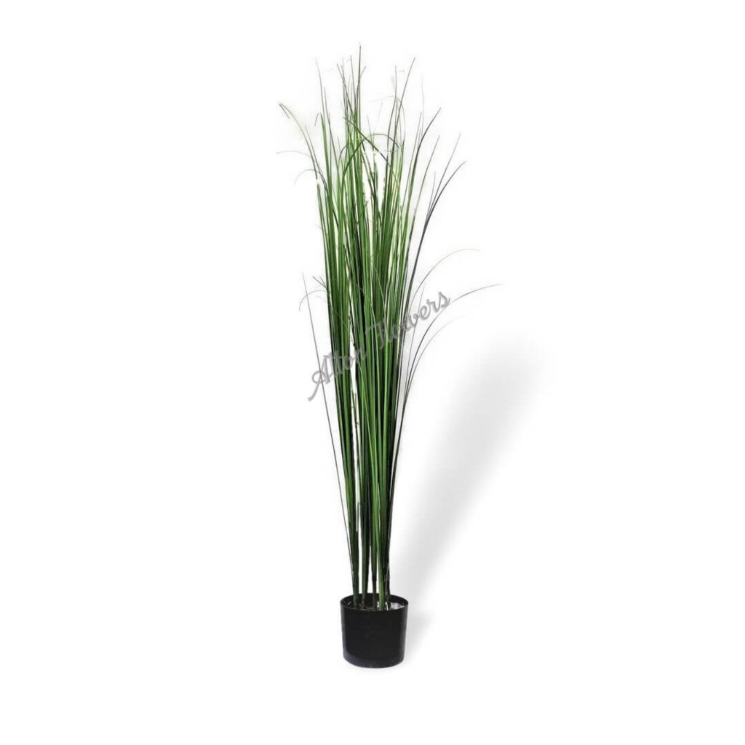 138cm Artificial Lalang Grass Plant in Black Pot Aplant352 - Alton Flowers