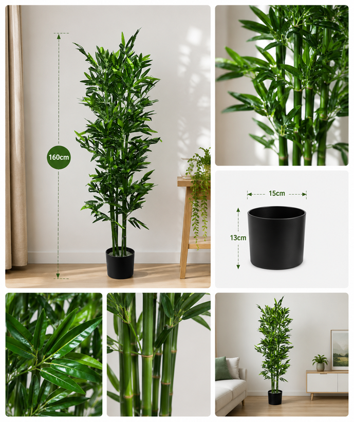 180cm Plant Bamboo Natural Trunks x4  (Artificial)