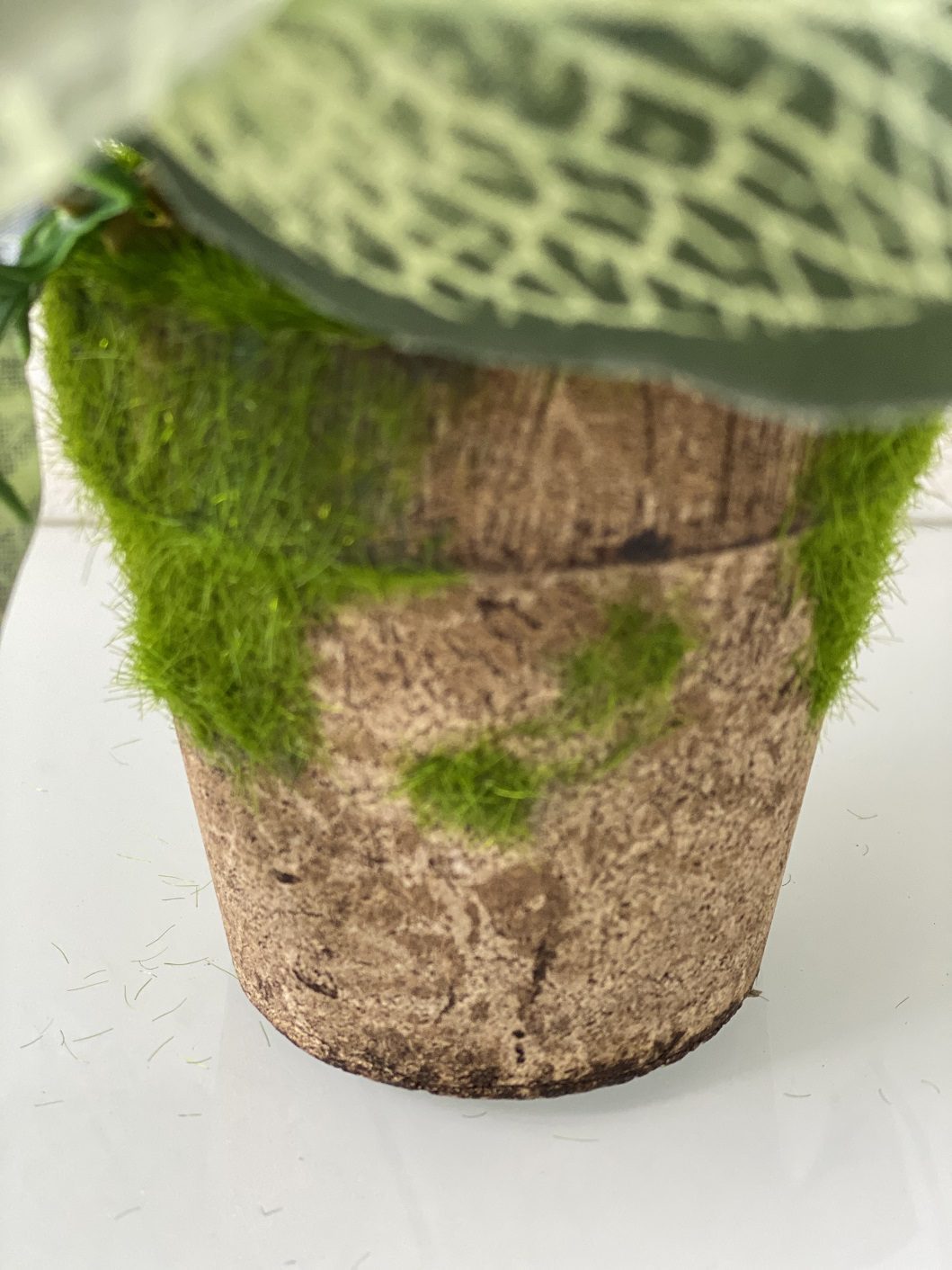 20cm Artificial Fittonia Plant (Nerve Plant) in a clay vase, home decor Aplant499