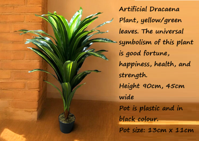 90cm Plant Dracaena artificial, home, garden, décor Aplant595b-90cm