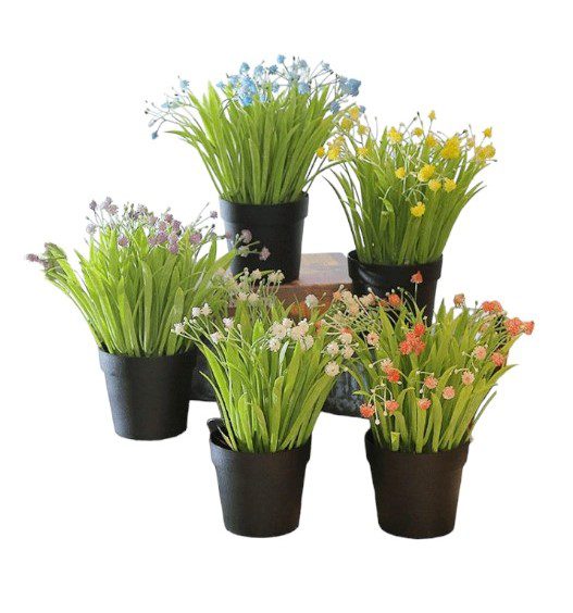 21cm Flower Wild Gypsos with Pot Artificial Aplant609