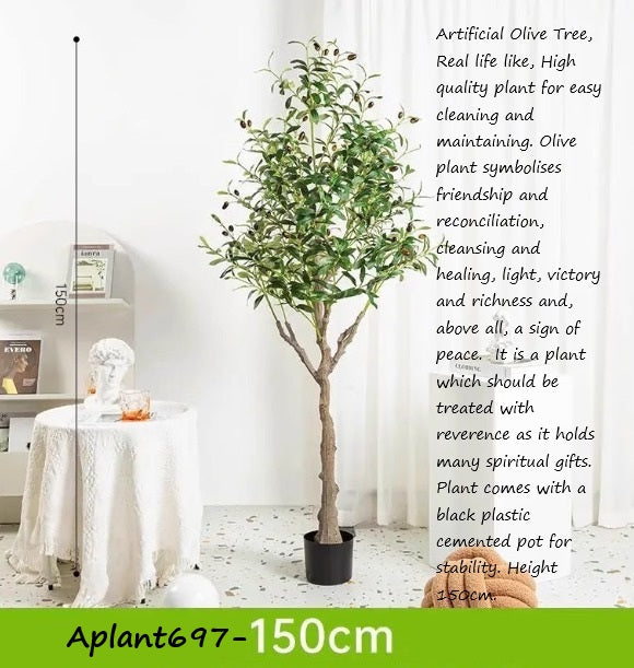 150cm Plant Artificial Olive Tree, home decor, office, garden, events