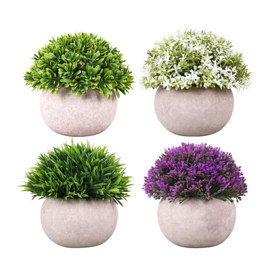 12.5cm Artificial Topiary Shrubs with Pot Office Home Decor Garden Events Aplant726