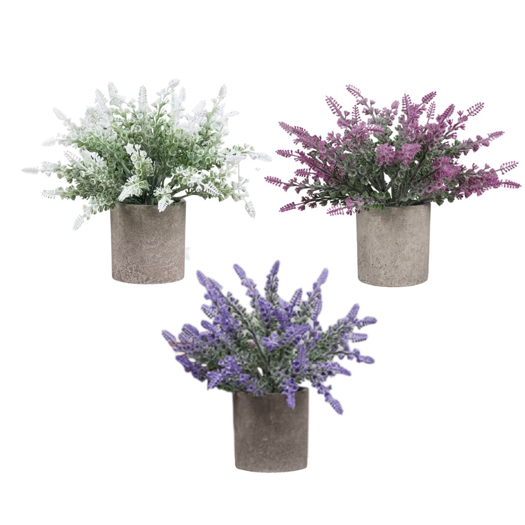 24cm Plant flower Lavender with Pot artificial, home decor, office, events Aplant742