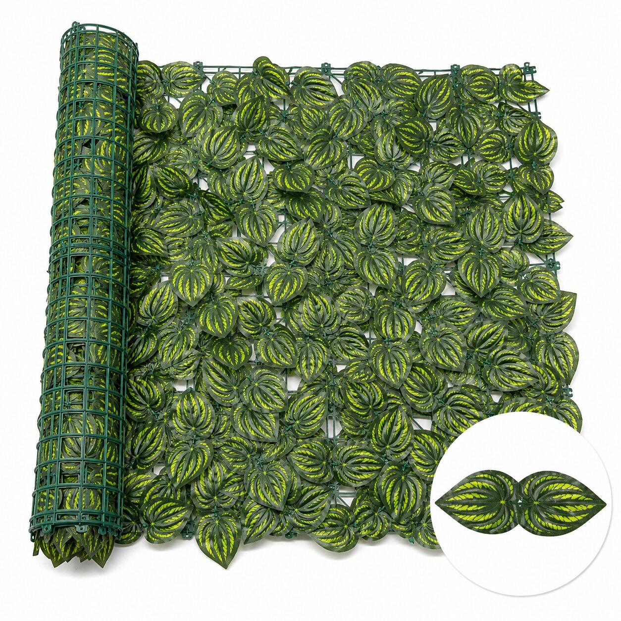 3m x 1m Artificial Leaf Privacy Fence Roll | Faux Ivy, Philodendron, Pothos, Grape Vine & Calathea Hedge Screen