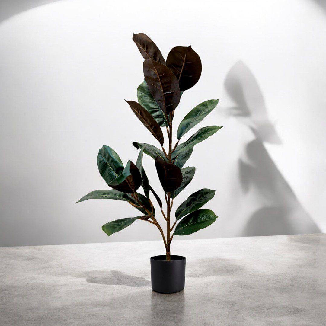 80cm Plant Artificial Variegated Ficus Elastica, home decor, garden, events Aplant837