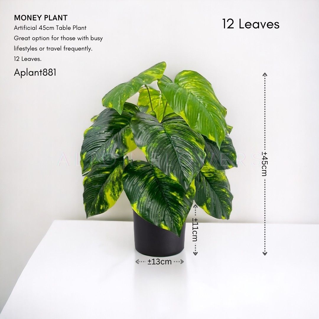 45cm Artificial Money Plant with pot Home Office Garden Events Aplant881