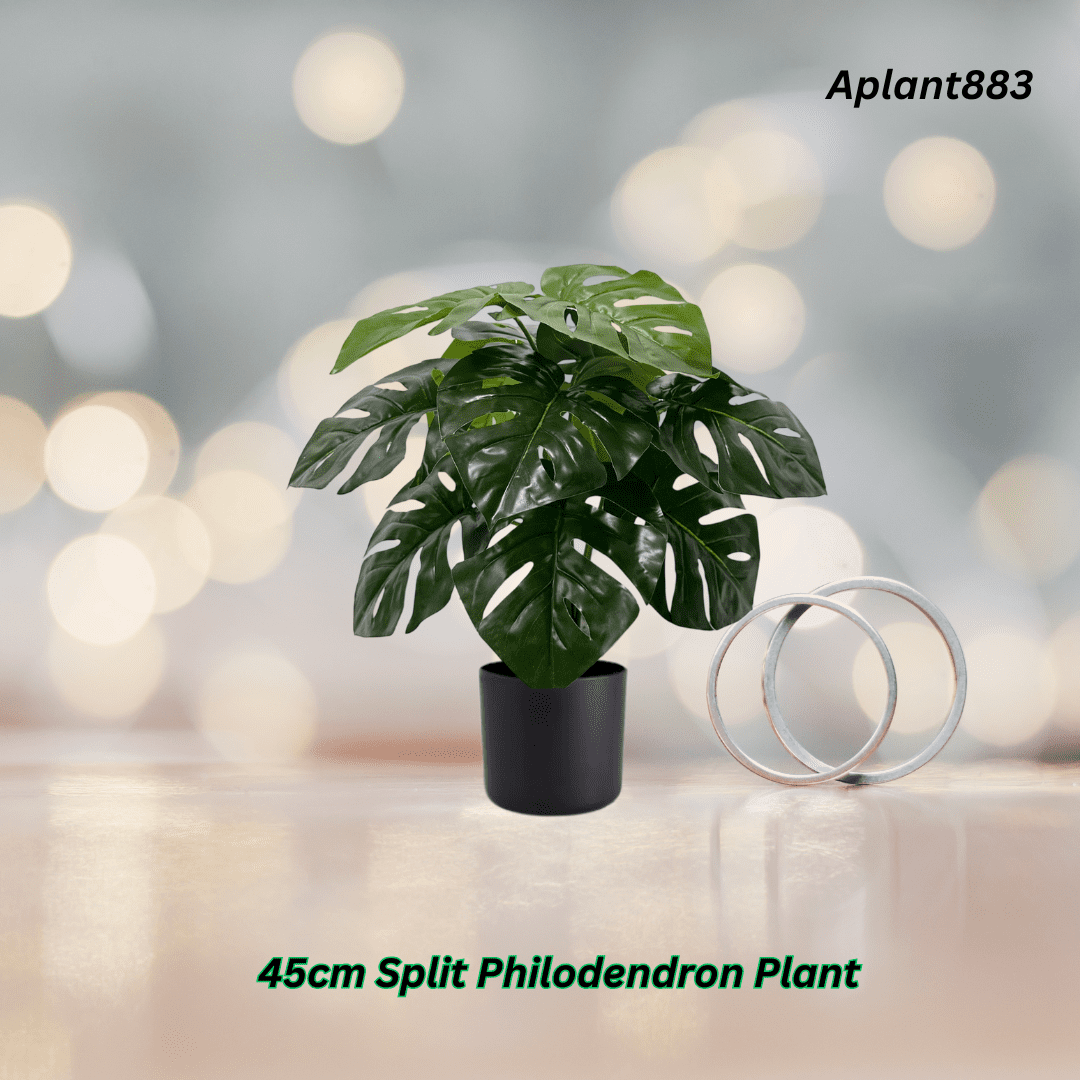45cm Plant Split Philodendron Artificial with pot Home Office Garden Events Aplant883