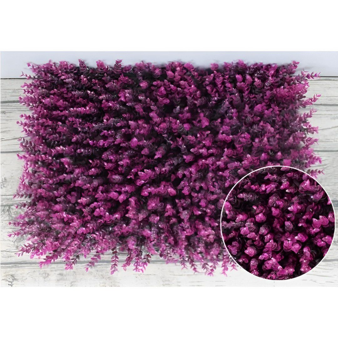 Artificial Greenery Panel Dark Pink Eucalyptus Wall Carpet Grass Plant Wall Backdrop Hanging Scenery Aplant912
