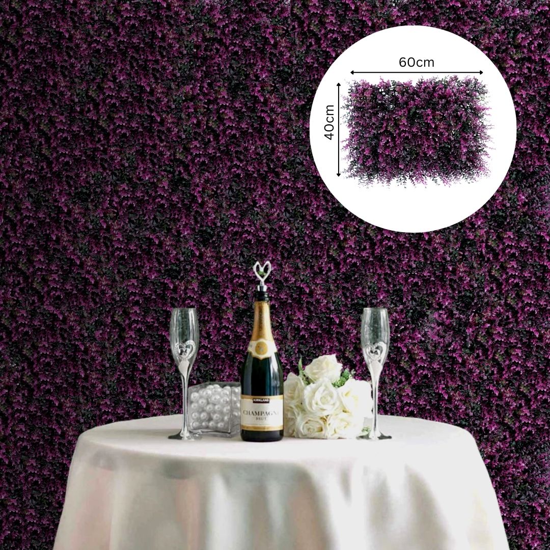 Artificial Greenery Panel Dark Pink Eucalyptus Wall Carpet Grass Plant Wall Backdrop Hanging Scenery Aplant912