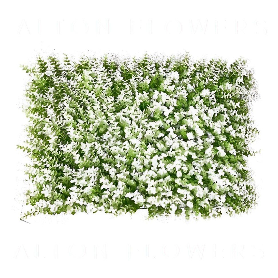 Artificial Greenery Panel White Eucalyptus Wall Carpet Grass Plant Wall Backdrop Hanging Scenery Aplant913