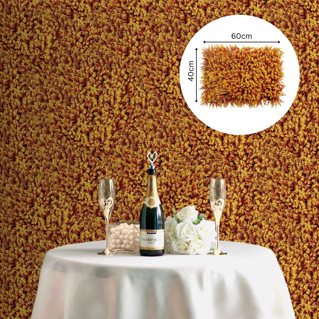 Artificial Greenery Panel Orange Eucalyptus Wall Carpet Grass Plant Wall Backdrop Hanging Scenery Aplant915