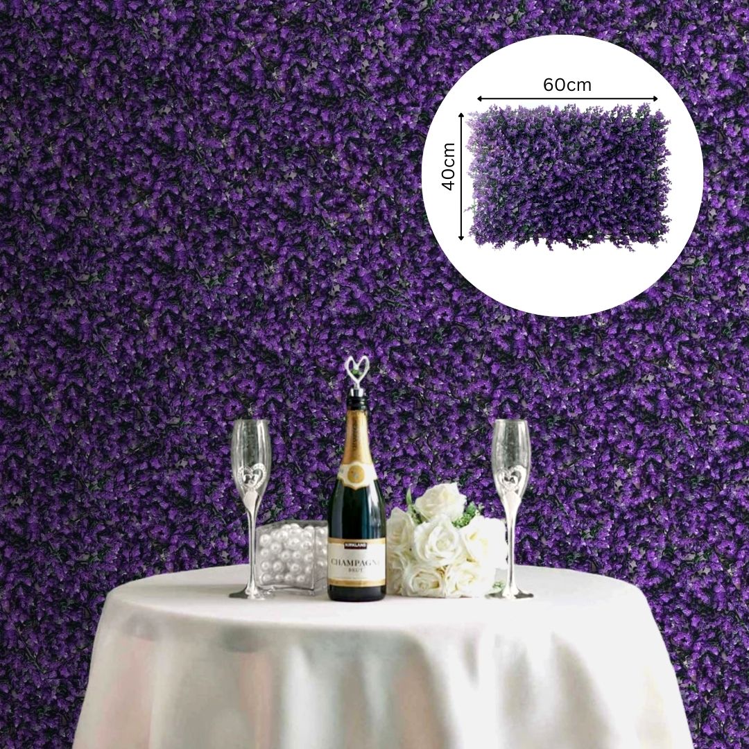 Artificial Greenery Panel Purple Eucalyptus Wall Carpet Grass Plant Wall Backdrop Hanging Scenery Aplant916