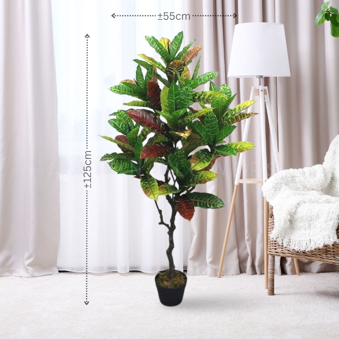 125cm Plant Artificial Codiaeum with Pot, home decor, gardening, events, balcony, decoration Aplant950