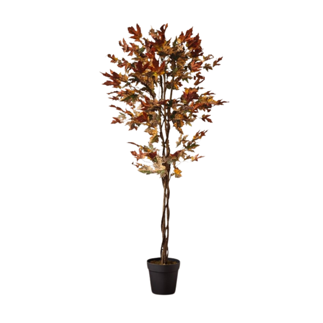 180cm Artificial Tree Red Maple, garden, home decor, event, season, office decor