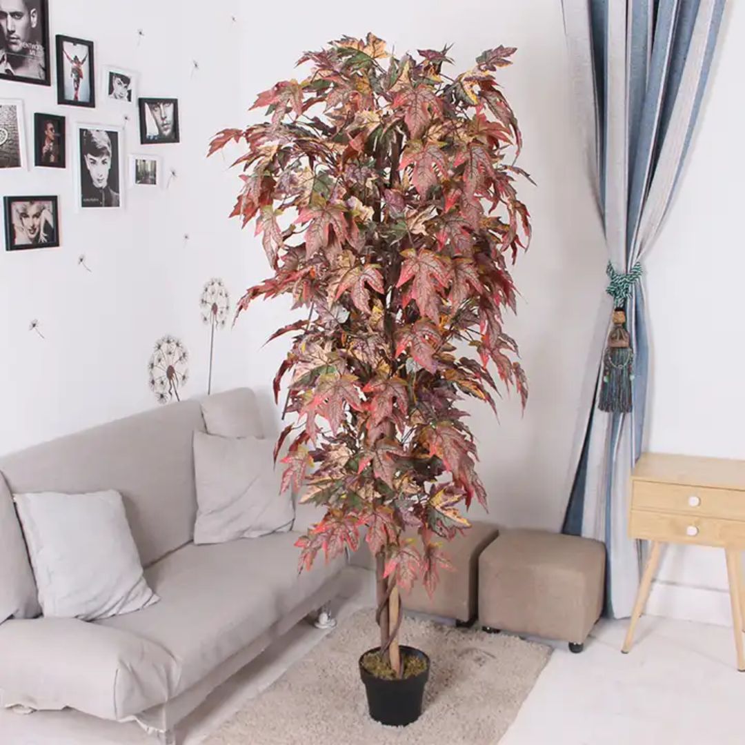 180cm Artificial Tree Red Maple, garden, home decor, event, season, office decor Aplant959