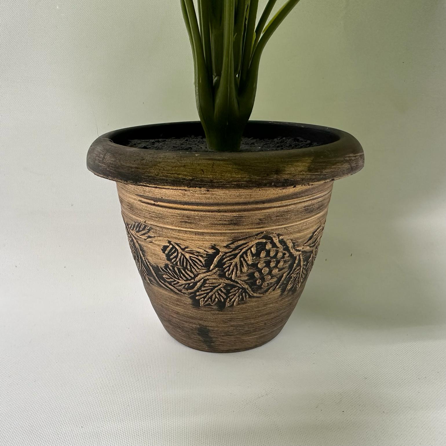 65cm Calathea Orbifolia Artificial Plant Potted 18 Leaves Aplant989