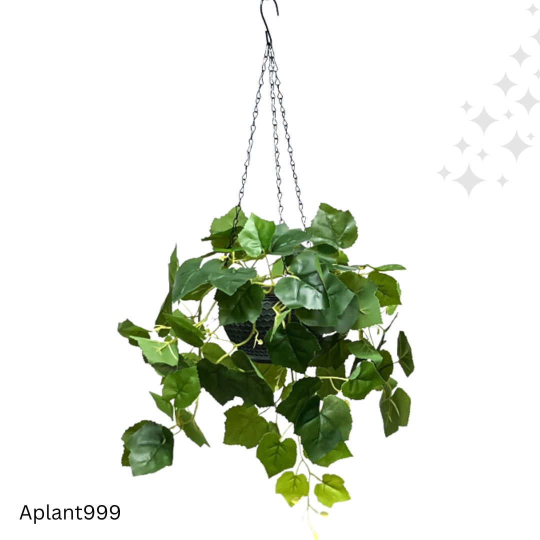 Artificial Plant Hanging with double layer plastic pot, home decor, events, garden Aplant999