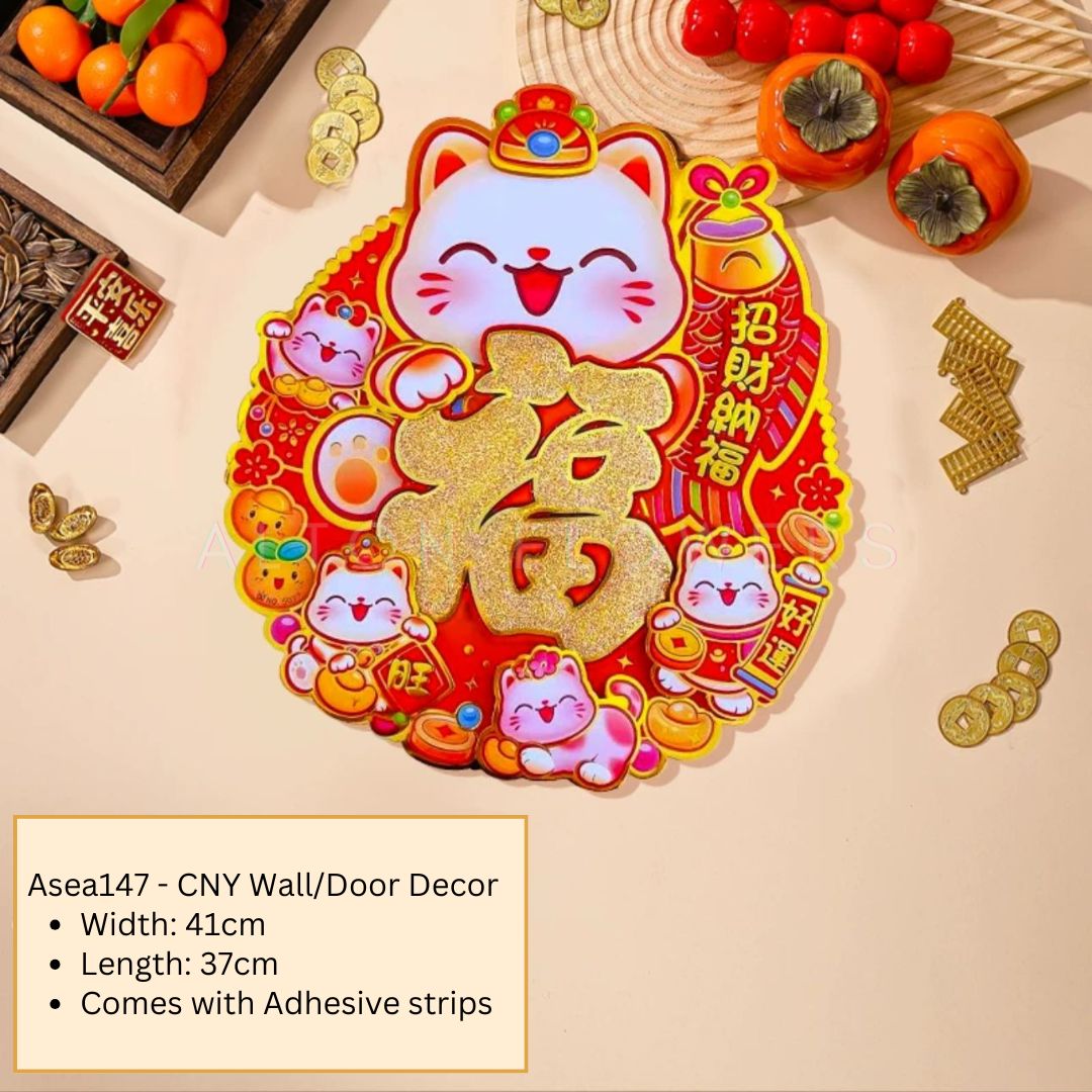 CNY decor Chinese New Year banner Hanging Decorations Art Store Door Horizontal Color Hanging Decor Asea147