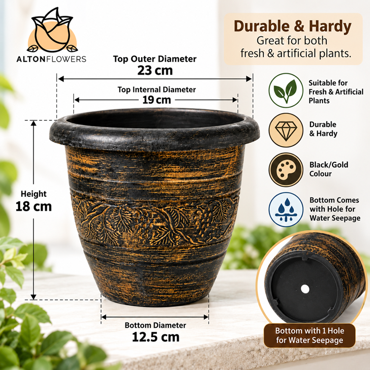 Flower pot for both fresh & artificial plants, garden, home decor, events Avase035-1