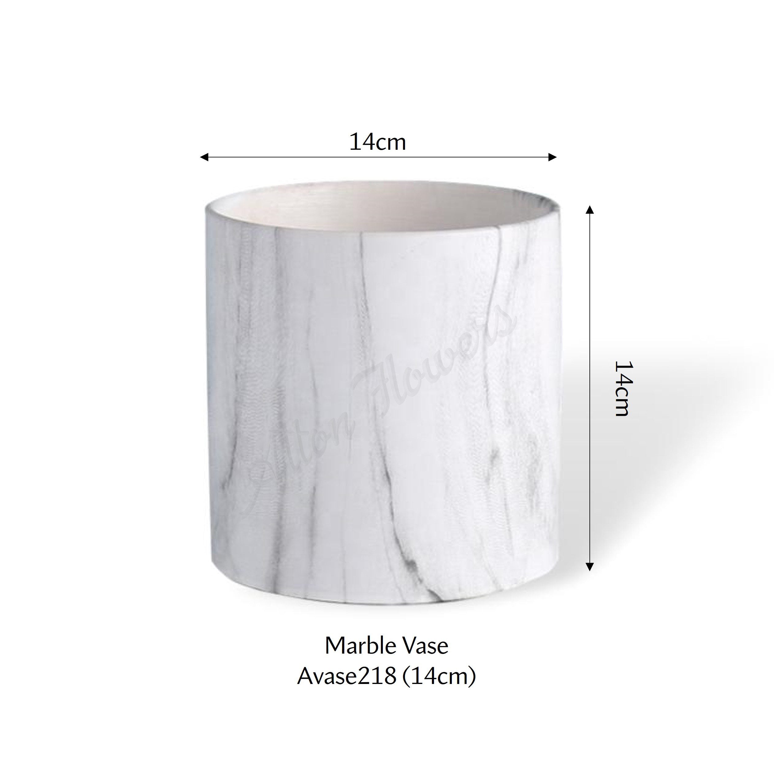 10cm-14cm Gold, Marble coloured ceramic flower plant Avase218