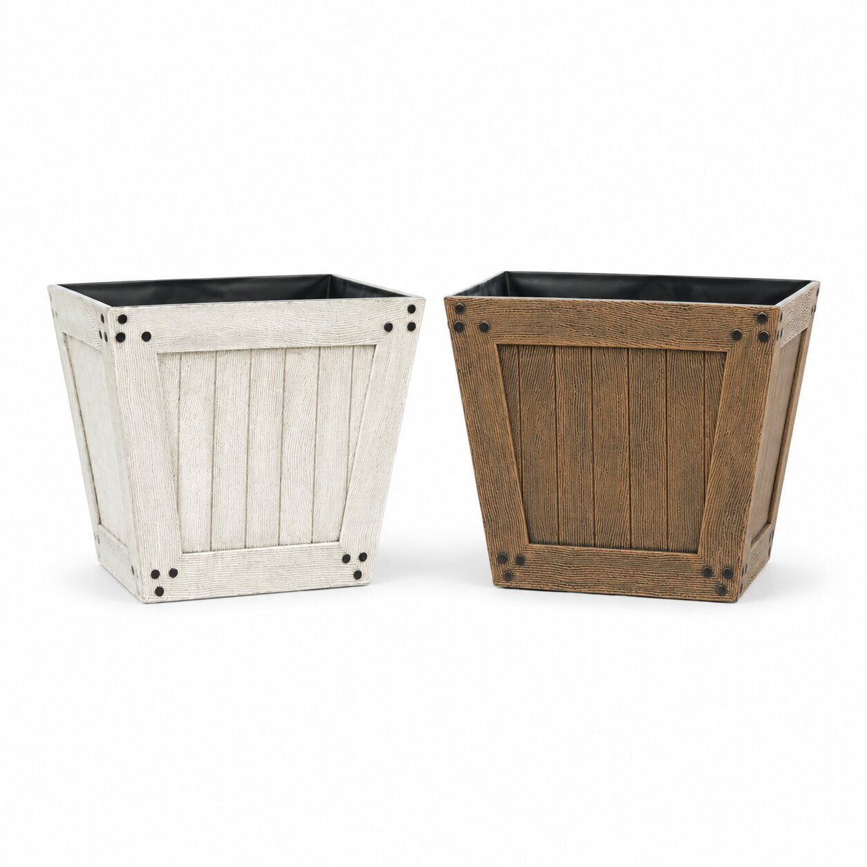 25cm Wood Crate Planter Avase230