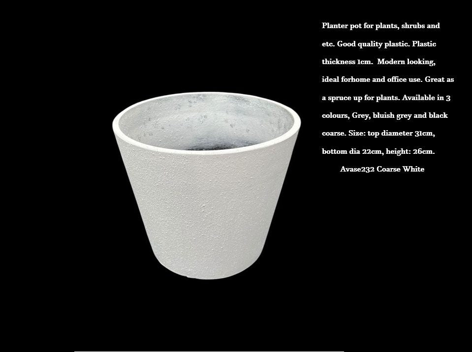 26cm Planter pot for plants, shrubs and etc. Modern looking, home decor, garden, Avase232