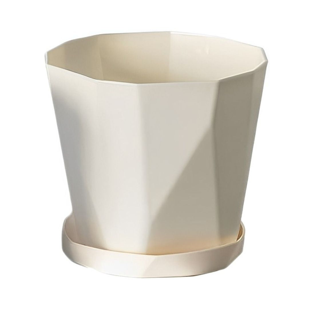 15.5cm Planter pot plastic with saucer, high quality & elastic Avase255