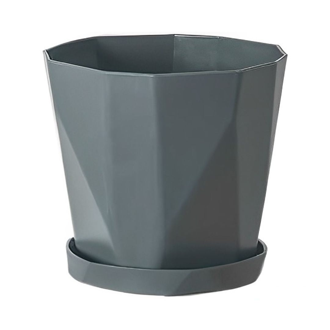 15.5cm Planter pot plastic with saucer, high quality & elastic Avase255