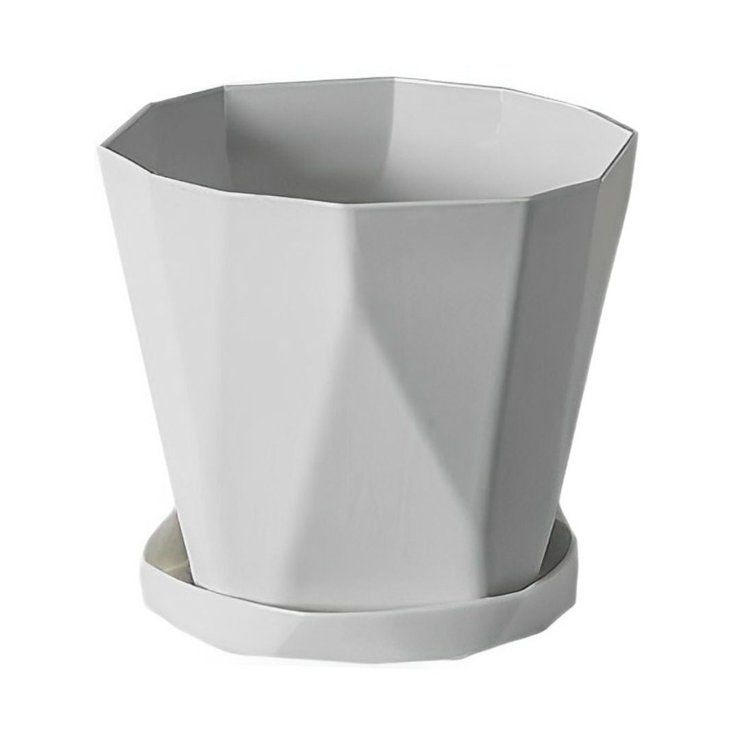 15.5cm Planter pot plastic with saucer, high quality & elastic Avase255