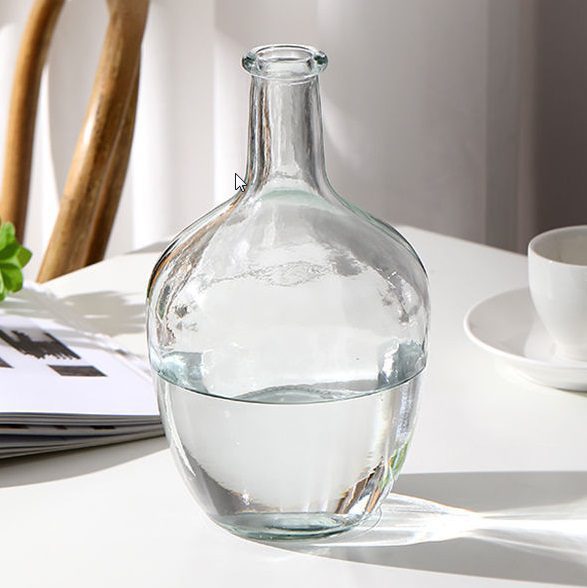 25cm Vase Decoration Simple European Style Flower Rose Lily Living Room Dining Table Arrangement Transparent Glass Home Life Daily Use Avase315