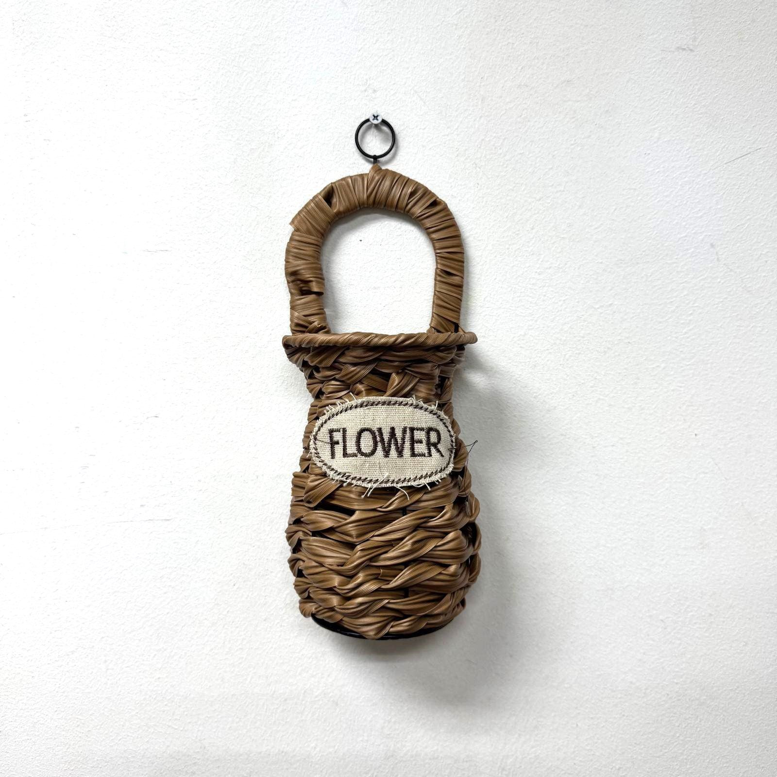 Handwoven Hanging Basket Vase – 30cm Wall-Mounted Wicker Planter Avase352