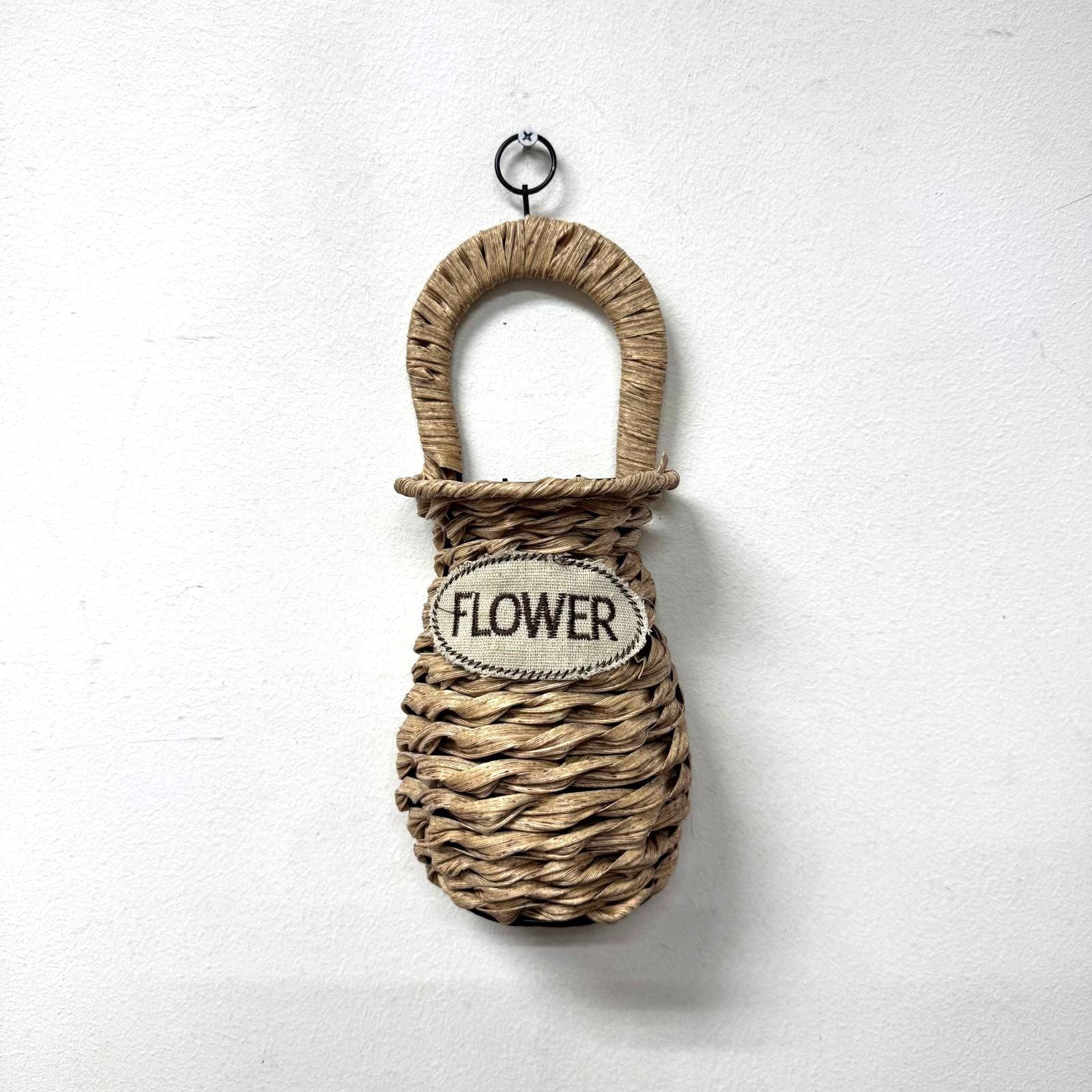 Handwoven Hanging Basket Vase – 30cm Wall-Mounted Wicker Planter Avase352