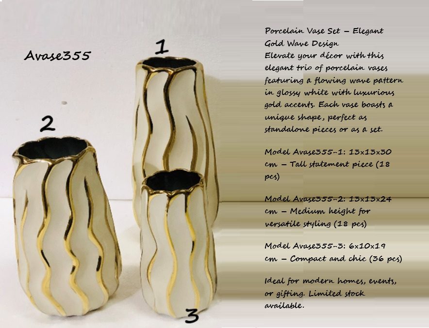 Vases for plants, flowers, home decor, events Avase355