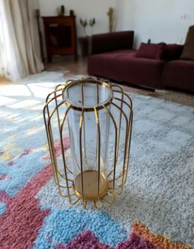 Vase of the flower , plants , glass vase in metal frame , home decor , avase392