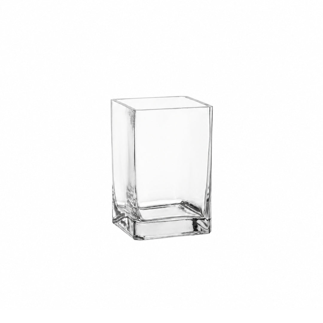 20-40cm Square Glass Vase | Clear Tall Flower Vase