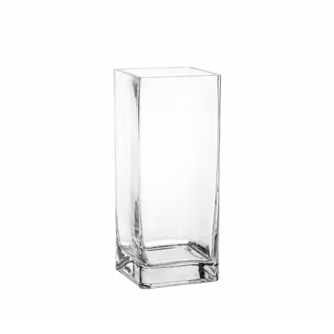 20-40cm Square Glass Vase | Clear Tall Flower Vase