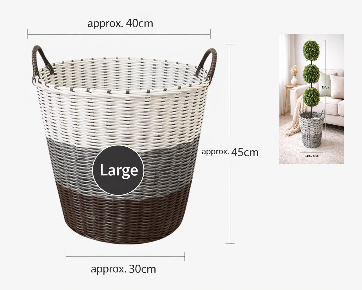 Plastic Planter Basket | Plant Basket | Basket | for home office decoration Avase425 - Alton Flowers