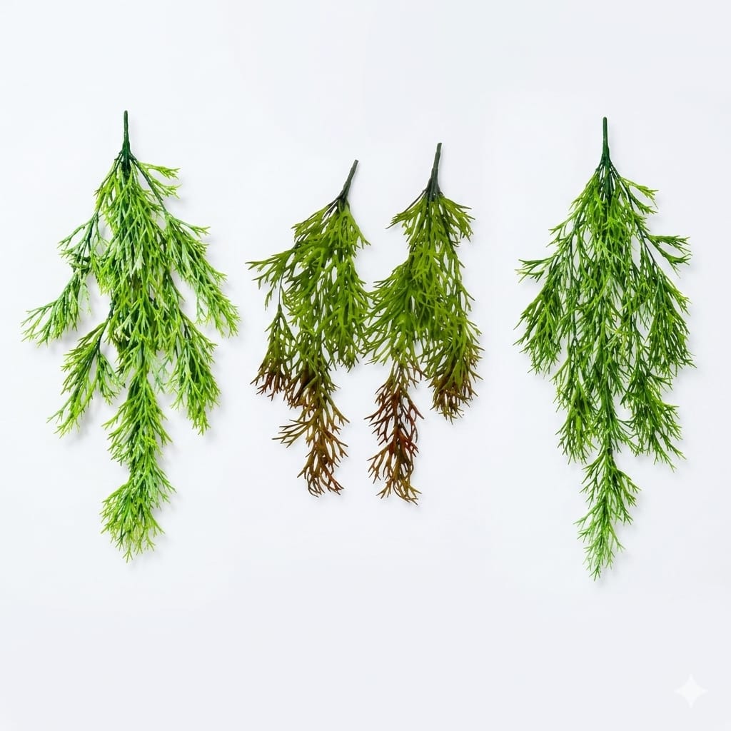 Alton Flowers Rhipsalis artificial plant spray with lush green foilages and greenery for decorative indoor or outdoor use.