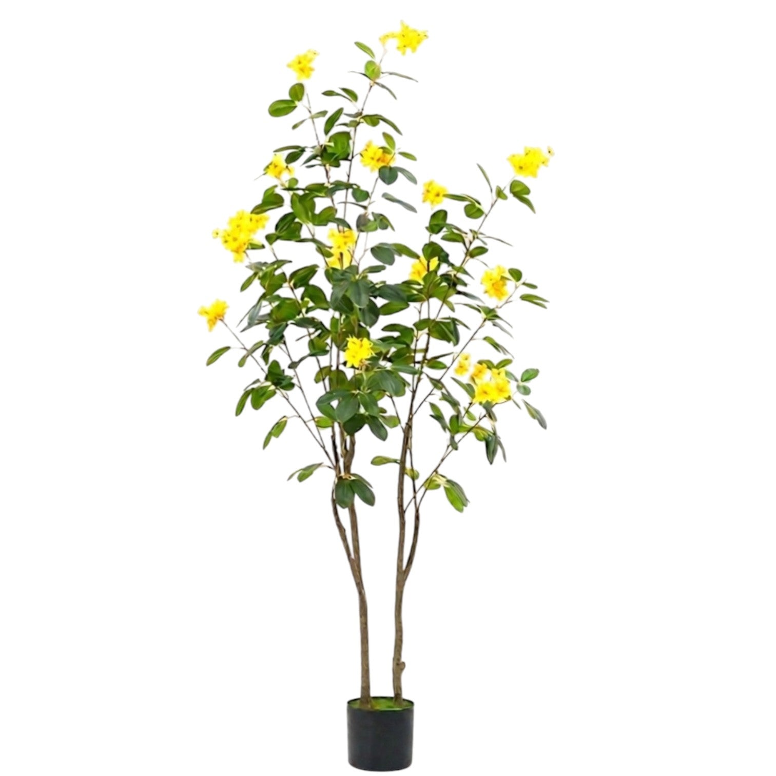 150cm Artificial Jasmin Plant in Blak Pot (Yellow Flower)