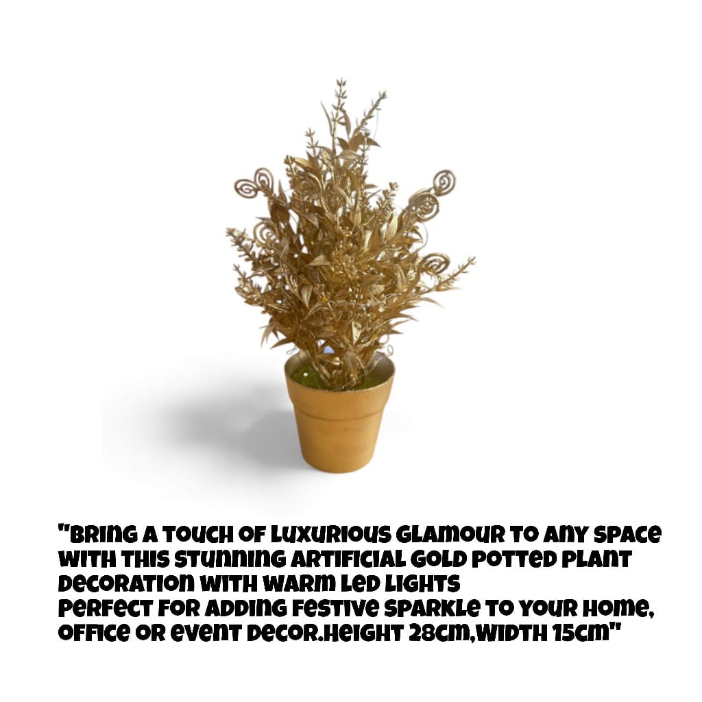 28cm Gold potted Decorative plant AAA920