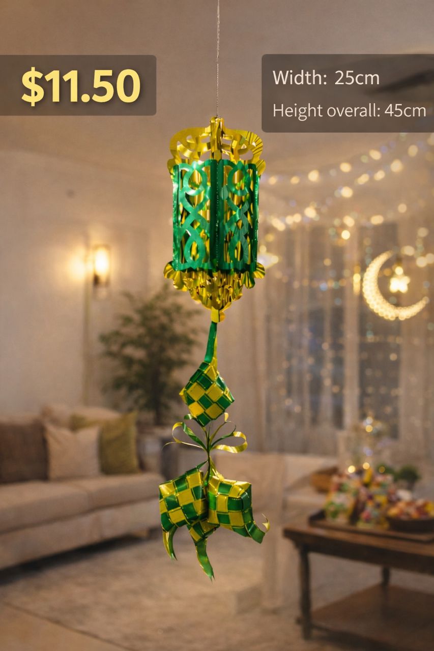 Raya hanging lantern with ketupat Asea168