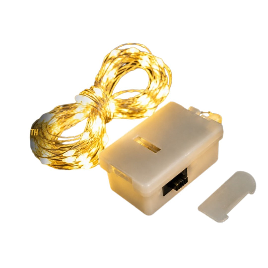 LED Fairy Lights for Bouquets & Decorations | Battery Operated | 2M Length | 20 LED Bulbs | Warm White & Multi-Colour