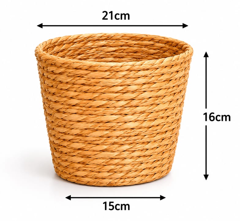 Handwoven planter basket by Alton Flowers for plants, shrubs, and home garden decor, showcasing a rustic, natural woven design.