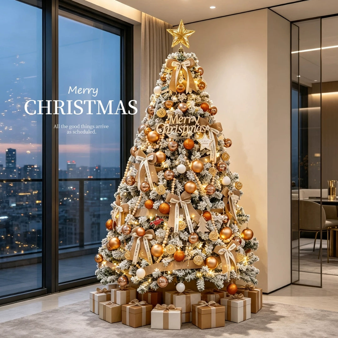 150cm & 180cm Red Velvet Christmas Tree Artificial with Full Set Decoration Luxury Festival Home