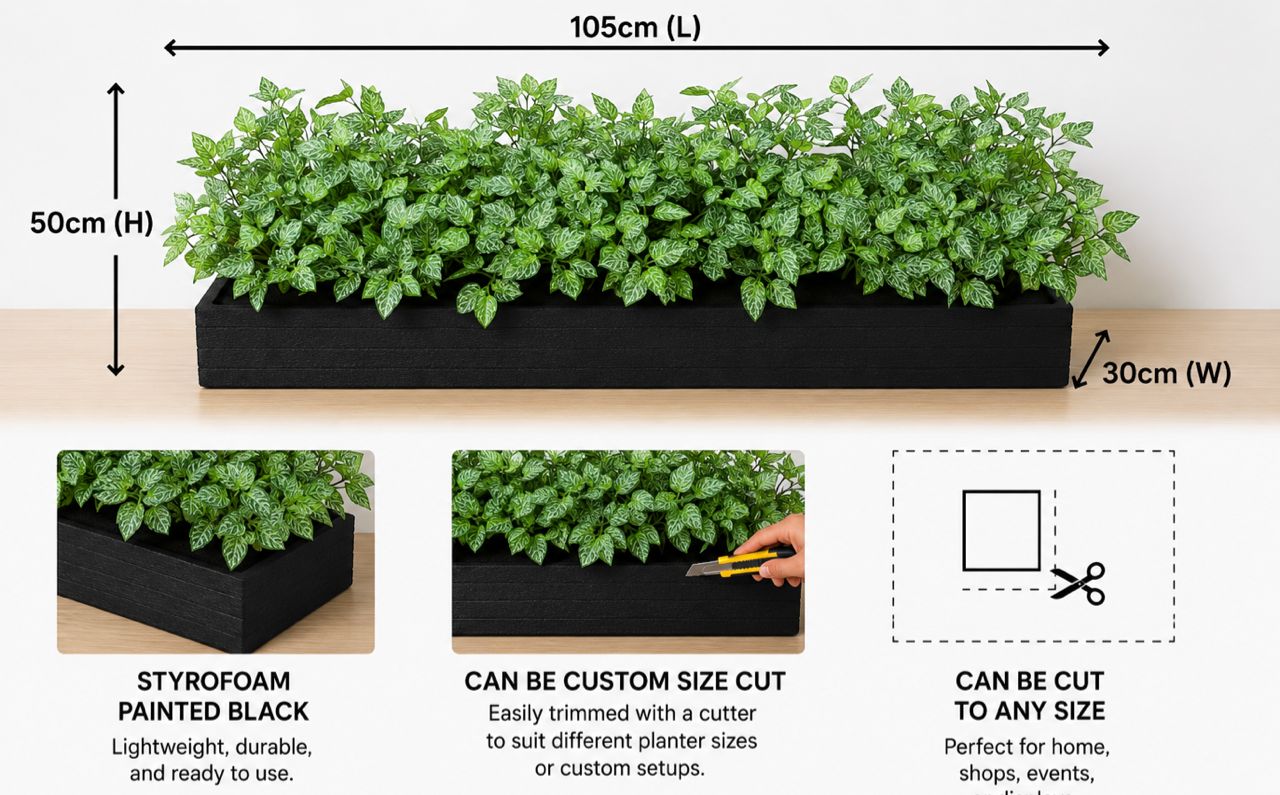 Assorted 28cm artificial plants by Alton Flowers in a planter pot, ideal for home decor, events, and garden displays.