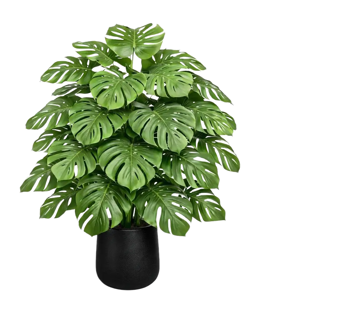 110cm Artificial Monstera Plant in a Black Pot Aplant1229-2-Bk