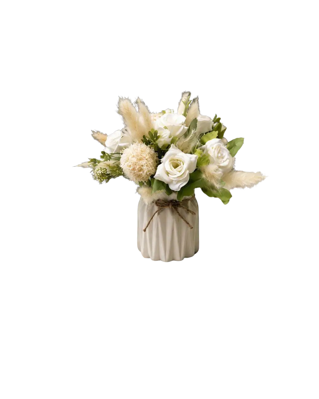 Alton Flowers faux flower arrangement in a ceramic vase with pink and white blooms for elegant home decor.